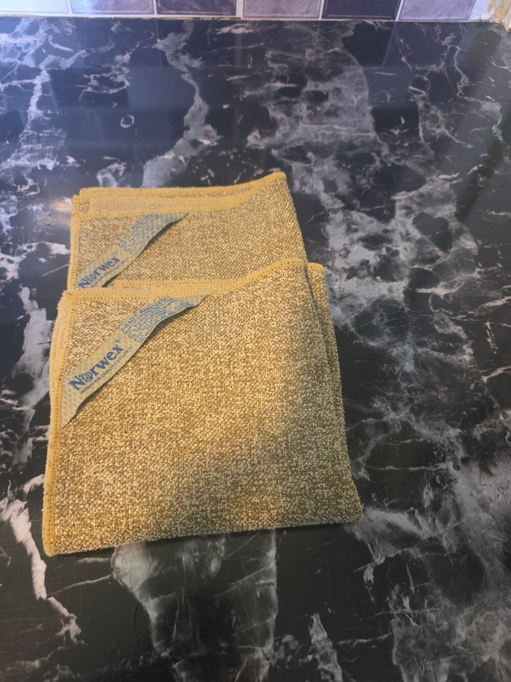 2 Norwex Veggie and Fruit Scrub Cloth 12.6" x 12.6"